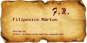 Filipovics Márton névjegykártya